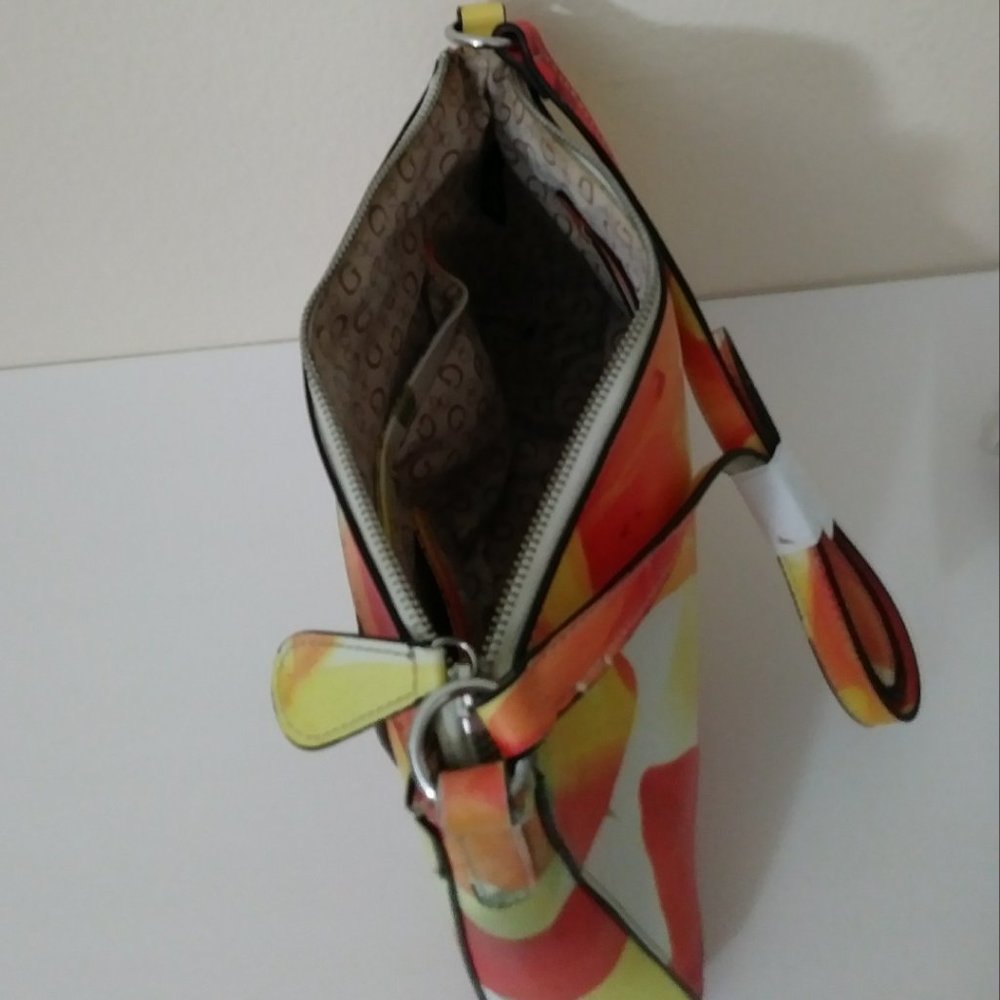 Guess Blessing Yellow Floral Cross-body Bag - Picture 12 of 13